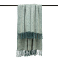Teal - Front - Furn Weaver Throw with Herringbone Design
