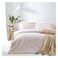 Blush - Front - The Linen Yard Hebden Duvet Cover Set