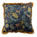 Blue-Orange - Front - Furn Monkey Forest Cushion Cover