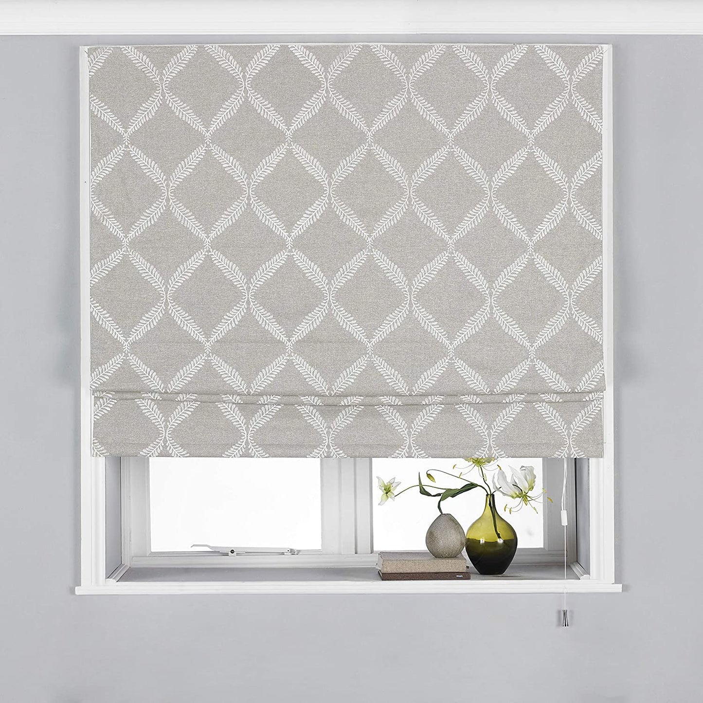 Grey - Front - Paoletti Olivia Roman Blind