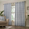 Blue - Lifestyle - Paoletti Horto Eyelet Curtains
