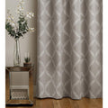 Grey - Back - Paoletti Olivia Pencil Pleat Curtains