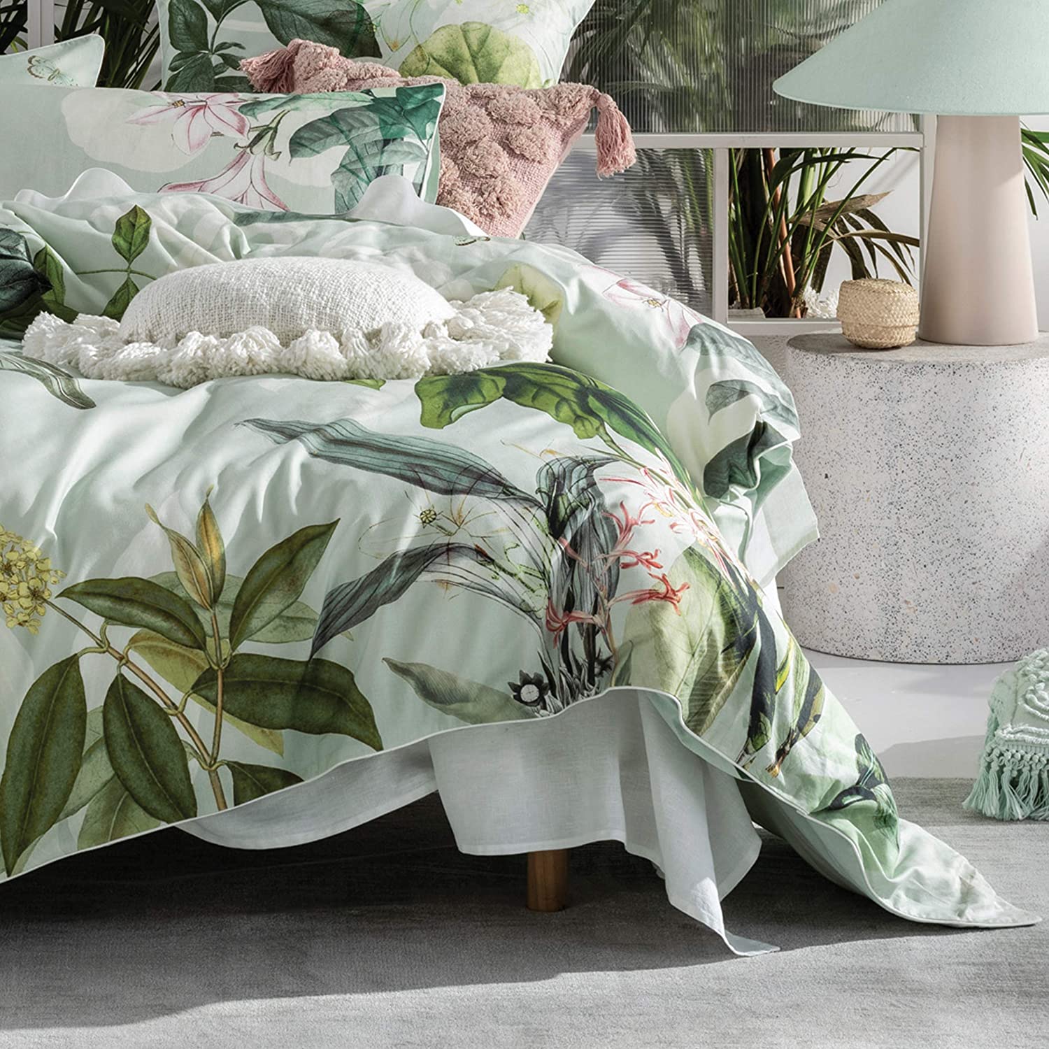 Multicoloured - Side - Linen House Glasshouse Duvet Cover Set
