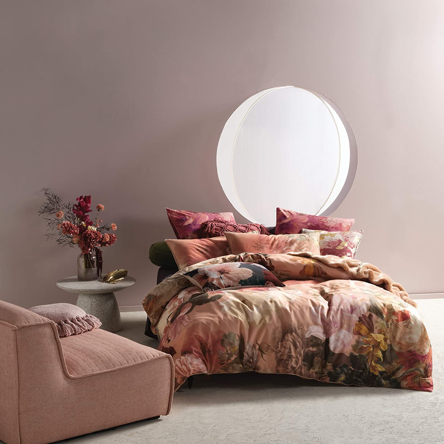 Multicoloured - Back - Linen House Floraine Square Pillowcase