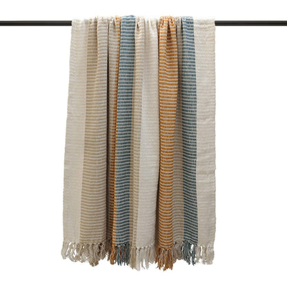 Teal-Ochre Yellow - Front - Furn Tulsa Throw
