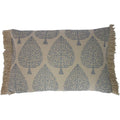 Silver-Grey - Front - Riva Home Tulsa Leaf Print Cushion Cover