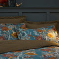 Teal - Lifestyle - Paoletti Bloom Floral Duvet Cover Set