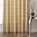 Ochre Yellow - Back - Paoletti Horto Eyelet Curtains