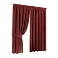 Claret - Front - Riva Home Belmont Pencil Pleat Curtains