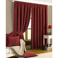 Claret - Back - Riva Home Belmont Pencil Pleat Curtains