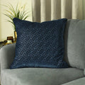 Navy - Back - Paoletti Florence Cushion Cover