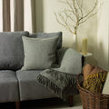 Charcoal Grey - Back - Furn Rowan Cushion Cover