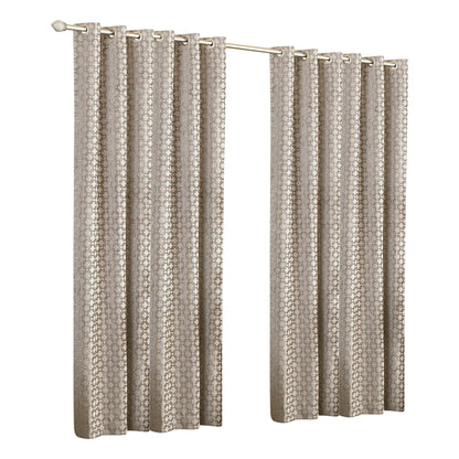 Silver - Front - Riva Home Belmont Ringtop Curtains