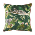 Green - Front - Evans Lichfield Jungle Leopard Cushion Cover