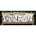 White-Black-Brown - Back - Evans Lichfield Safari Leopard Cushion Cover