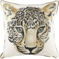 White-Black-Brown - Front - Evans Lichfield Safari Leopard Cushion Cover