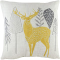 Natural-Ochre Yellow - Front - Evans Lichfield Hulder Stag Cushion Cover