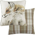 Off White-Brown-Orange - Back - Evans Lichfield Watercolour Fox Cushion Cover
