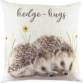 Brown-Yellow-Off White - Front - Evans Lichfield Hedgehugs Woodland Cushion Cover
