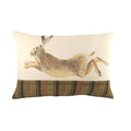 Green-Brown-Red - Front - Evans Lichfield Hunter Jumping Hare Cushion Cover