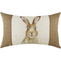 White-Brown - Front - Evans Lichfield Hessian Hare Cushion Cover