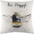 Black-Yellow-White - Front - Evans Lichfield Bee Happy Cushion Cover