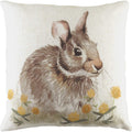 Off White-Brown-Yellow - Front - Evans Lichfield Woodland Hare Cushion Cover