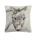 Brown-Off White-Grey - Front - Evans Lichfield Watercolour Donkey Cushion Cover