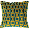 Teal-Gold - Front - Paoletti Empire Cushion Cover