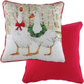 Multicoloured - Back - Evans Lichfield Geese Christmas Cushion Cover