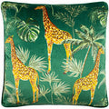 Green - Front - Paoletti Palm Tree Cushion Cover