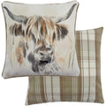 Multicoloured - Side - Evans Lichfield Highland Cow Cushion Cover