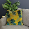 Gold-Teal - Back - Paoletti Palm Grove Cushion Cover