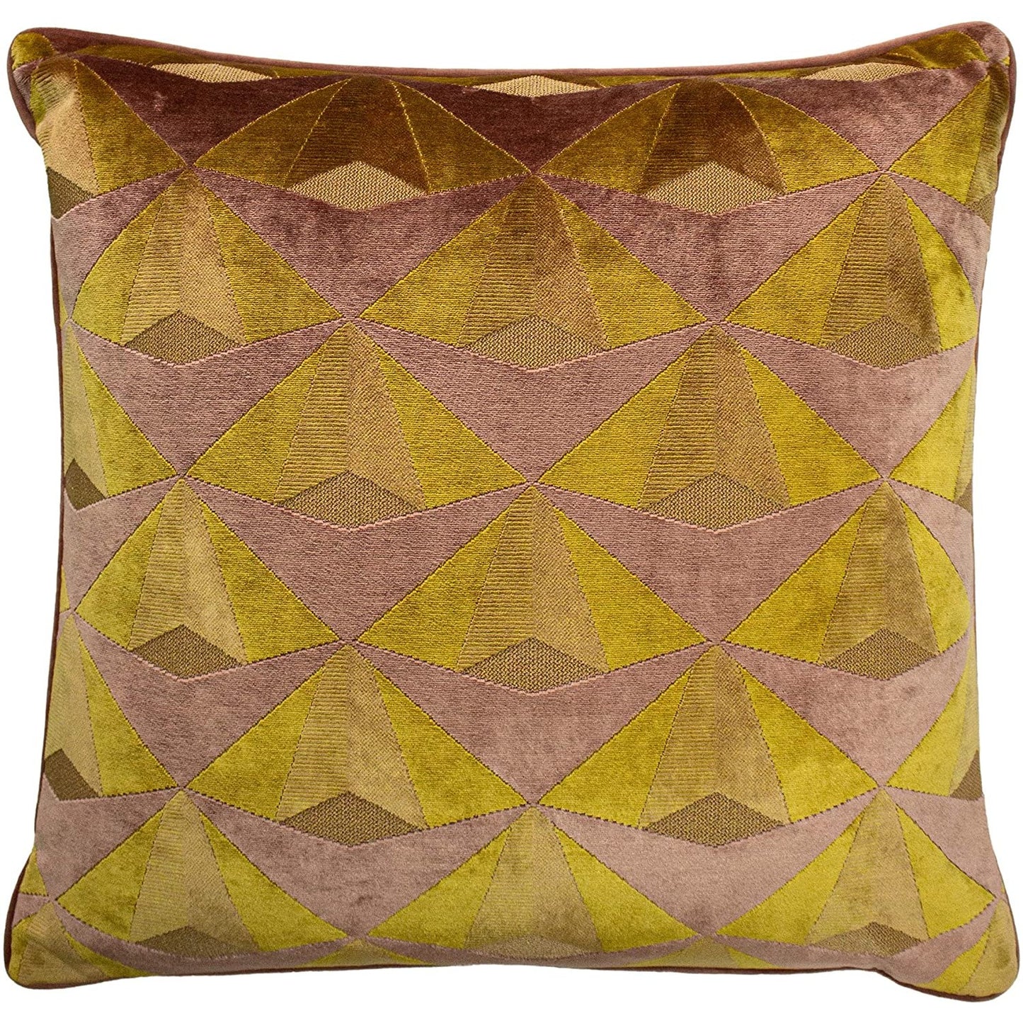 Ochre Yellow-Blush Pink - Front - Paoletti Leveque Cushion Cover