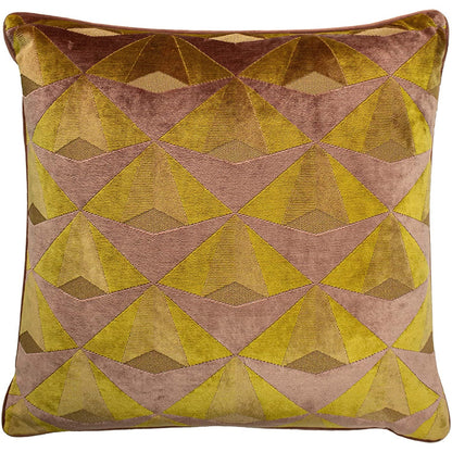 Ochre Yellow-Blush Pink - Front - Paoletti Leveque Cushion Cover