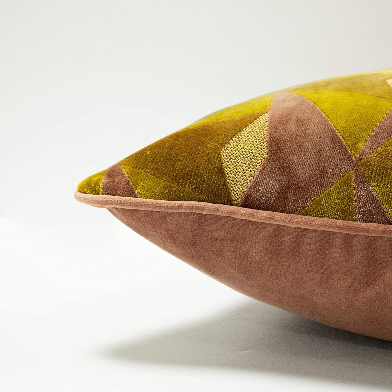 Ochre Yellow-Blush Pink - Pack Shot - Paoletti Leveque Cushion Cover