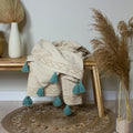 Light Green-Beige - Back - Furn Throw
