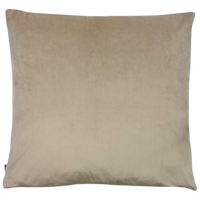 Sand-Mocha Brown - Side - Ashley Wilde Nevado Jacquard Velvet Cushion Cover