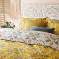 Ochre Yellow - Close up - Furn Folk Floral Duvet Cover Set