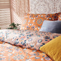 Orange - Lifestyle - Furn Folk Floral Duvet Cover Set