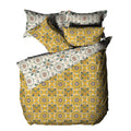Ochre Yellow - Front - Furn Folk Floral Duvet Cover Set