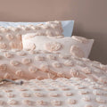Peach - Back - Linen House Haze Tufted Cushion Cover