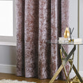 Blush - Lifestyle - Paoletti Verona Crushed Velvet Eyelet Curtains