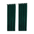 Emerald Green - Front - Paoletti Verona Crushed Velvet Eyelet Curtains