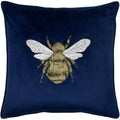 Navy - Front - Paoletti Hortus Bee Cushion Cover