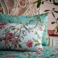 Bright Jade - Side - Furn Chinoiserie Vintage Duvet Cover Set