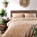 Terracotta - Back - Furn Tanza Global Geometric Duvet Cover Set