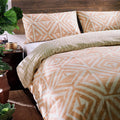 Terracotta - Side - Furn Tanza Global Geometric Duvet Cover Set