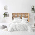 White - Back - Linen House Palm Springs Chenille Ogee Duvet Cover Set