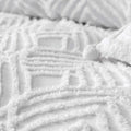 White - Pack Shot - Linen House Palm Springs Chenille Ogee Duvet Cover Set